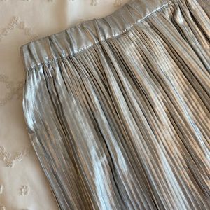 Metallic midi skirt